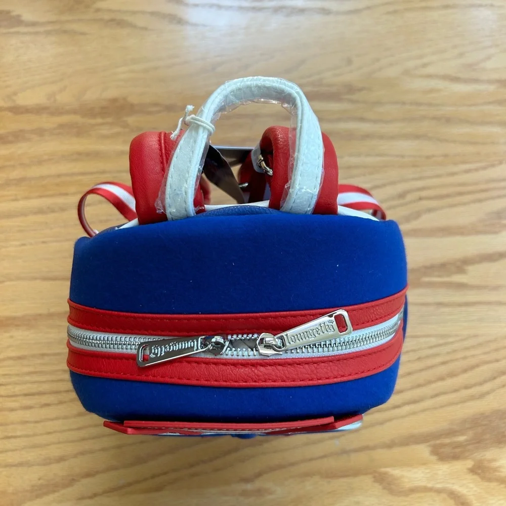 Loungefly Buffalo Bills Blue Red White Mini Backpack - Picture 2 of 6